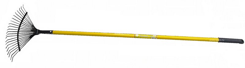 (УЛ) Грабли веерные проволочные с желтым металлизированным черенком (ГВП)